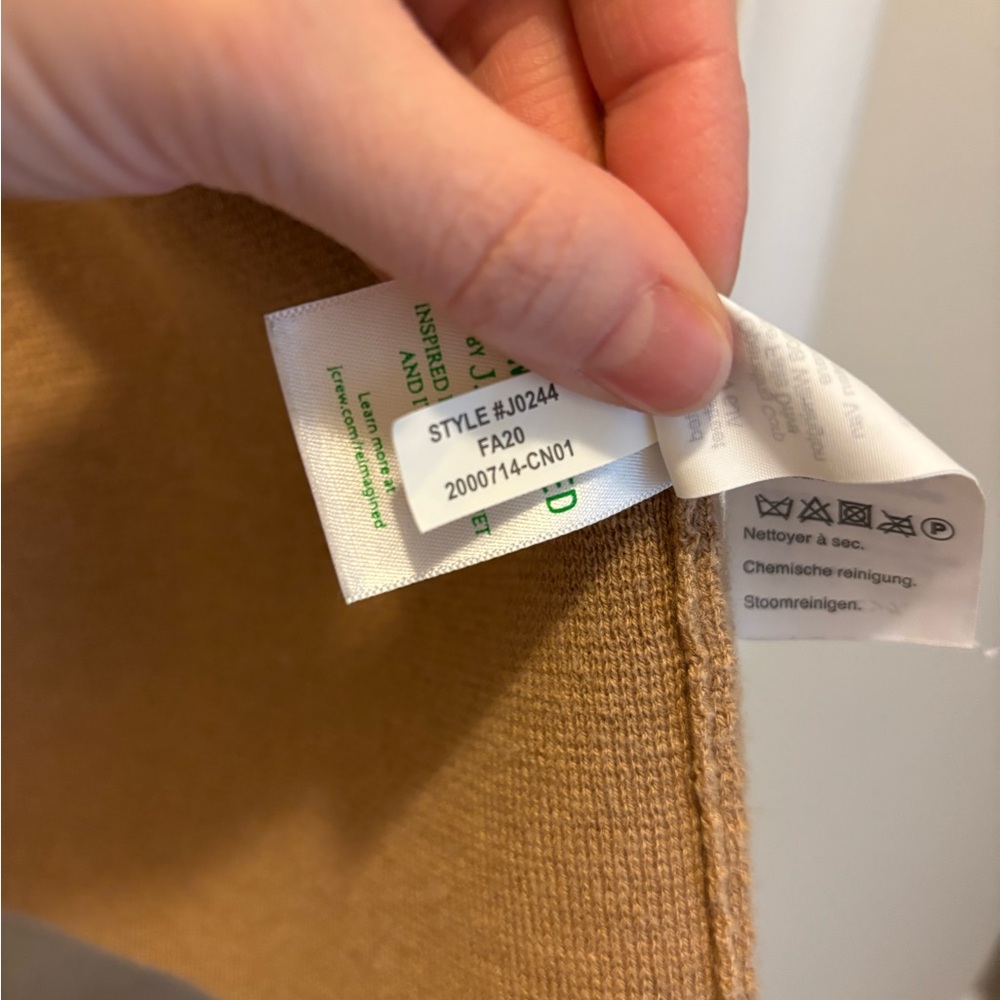 J. Crew Camel Knit Sweater Blazer - Picture 3 of 7